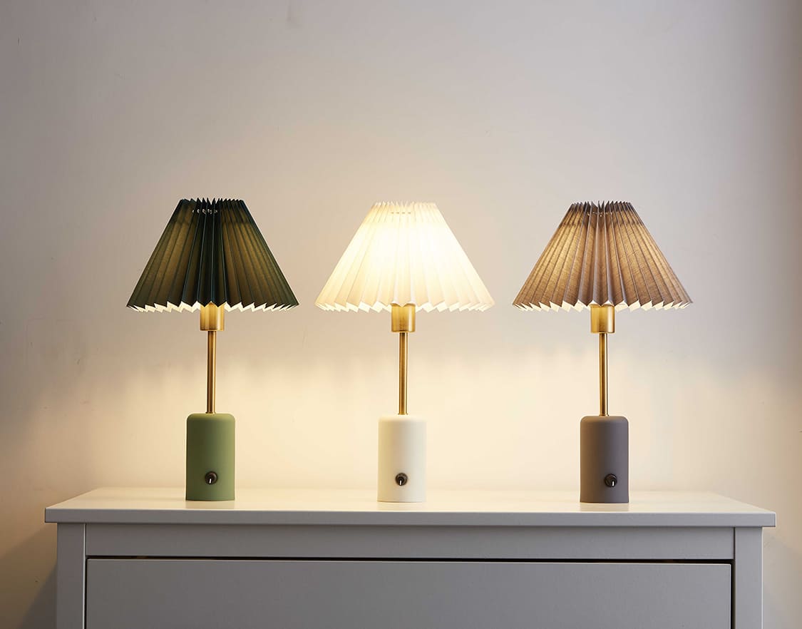 Lampe de table nordique rechargeable socle finition bois ø15cm LIL