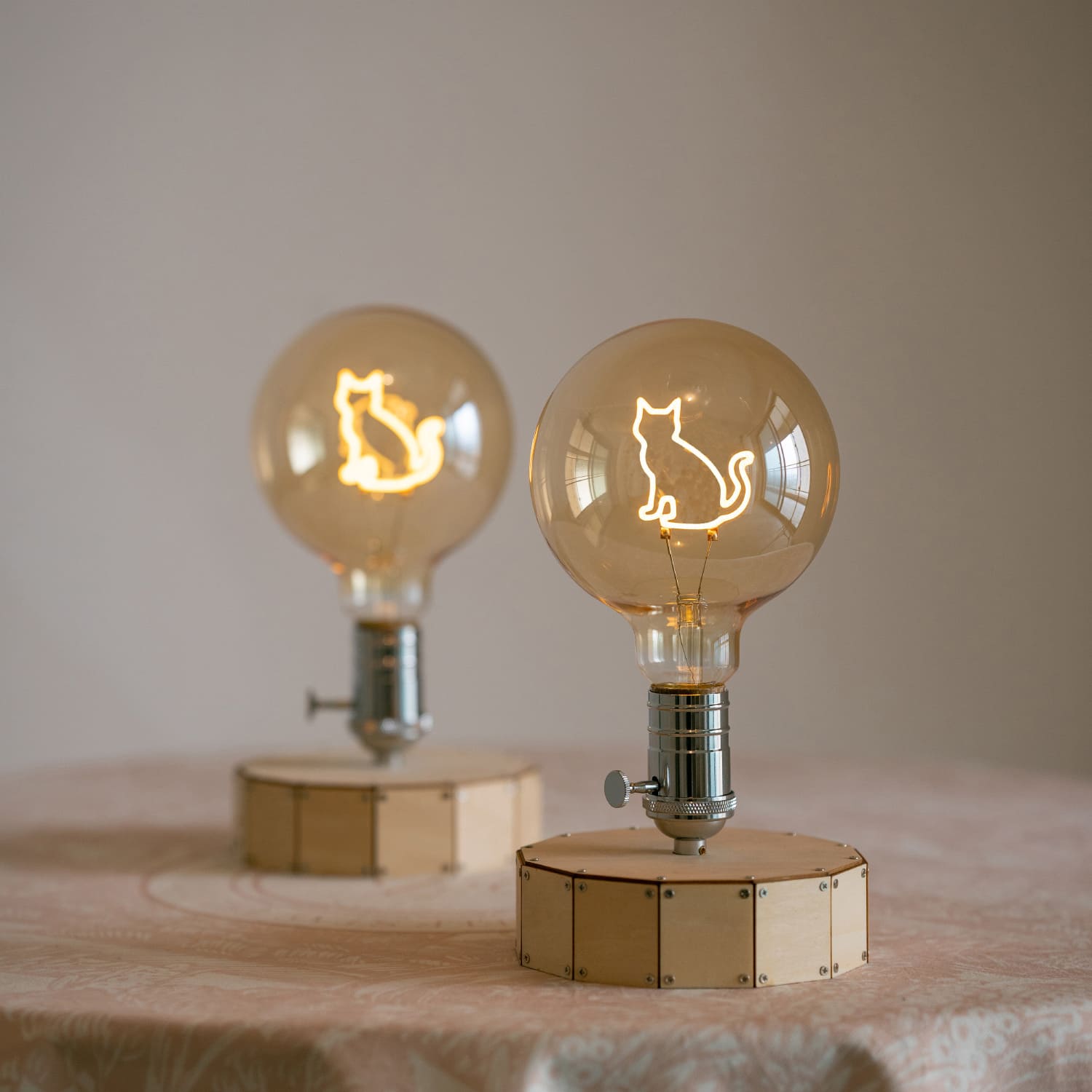 Cat Bulb Night Light Built-in Battery - Creative Filament Table Decor Light