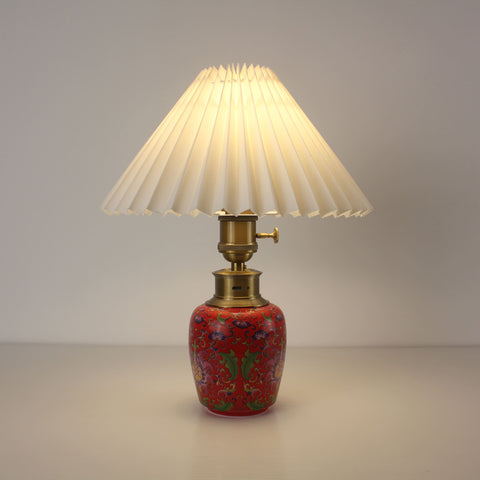 Ceramic Enamel Craft Battery Powered Table Lamp