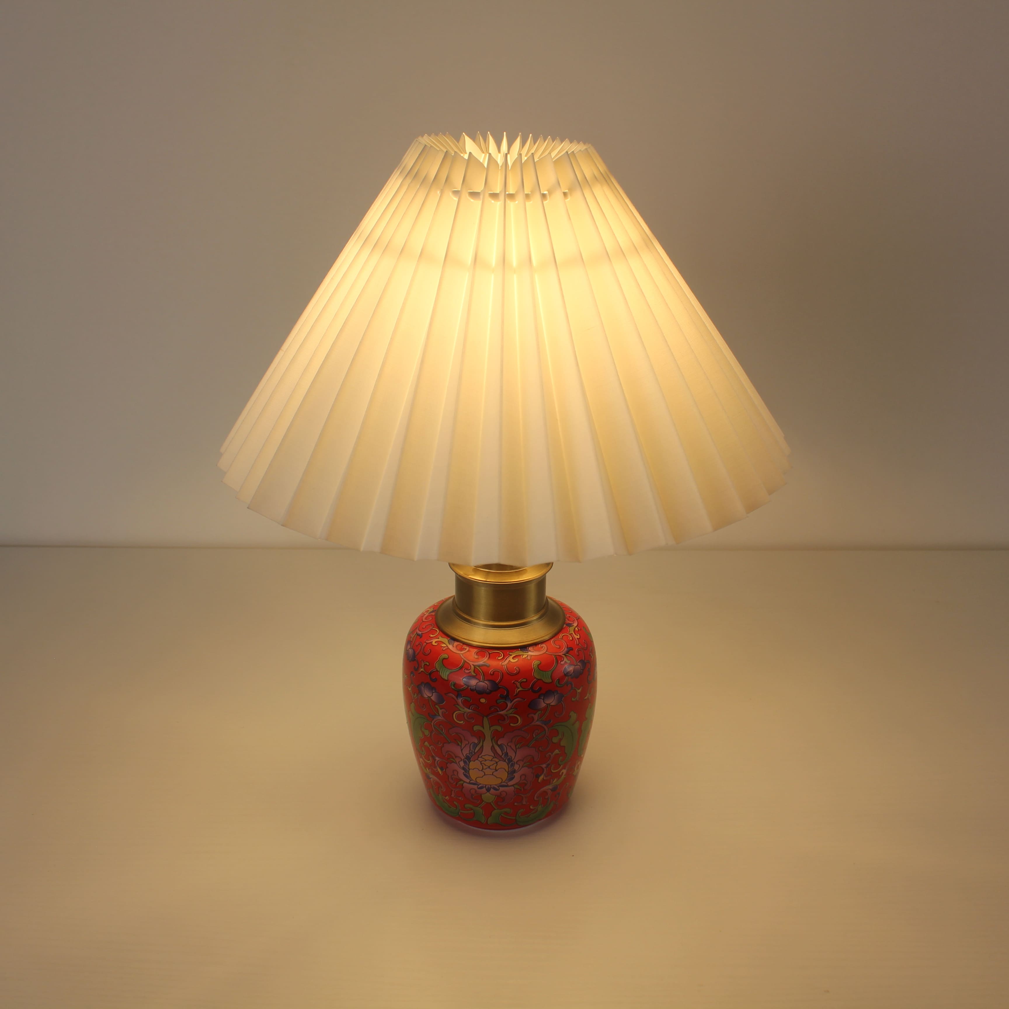 Ceramic Enamel Craft Battery Powered Table Lamp