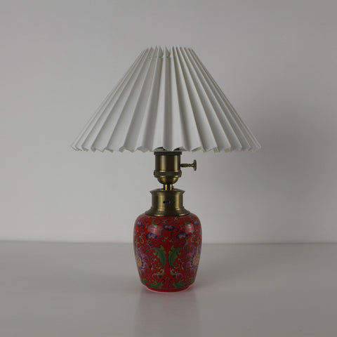 Ceramic Enamel Craft Battery Powered Table Lamp