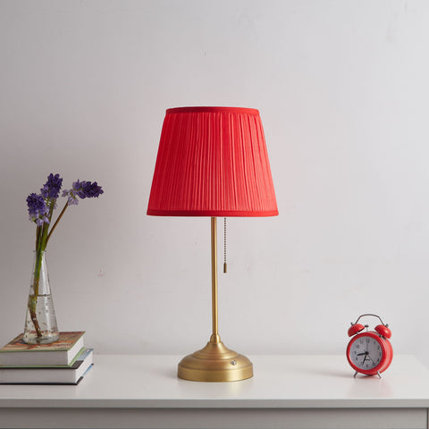 Nordic Style Golden Cordless Table Lamp Living Room red lampshade-01