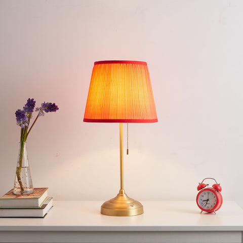 Nordic Style Golden Cordless Table Lamp Living Room red lampshade 02