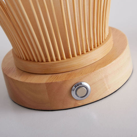 Portable Bamboo Table Lamp Touch Control
