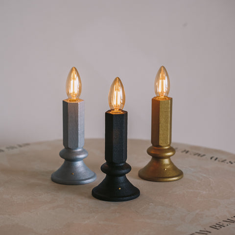 LED Sandstone Candle Table Lamp