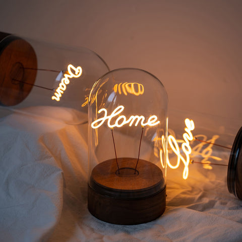 Wooden LED Filament Lamp