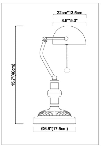 Lampes de bibliothèque alimentées par batterie - Bronze brun