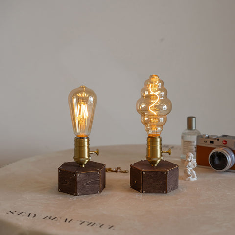 Battery Operated Edison Bulb Lamp - Cordless Farmhouse Lamp