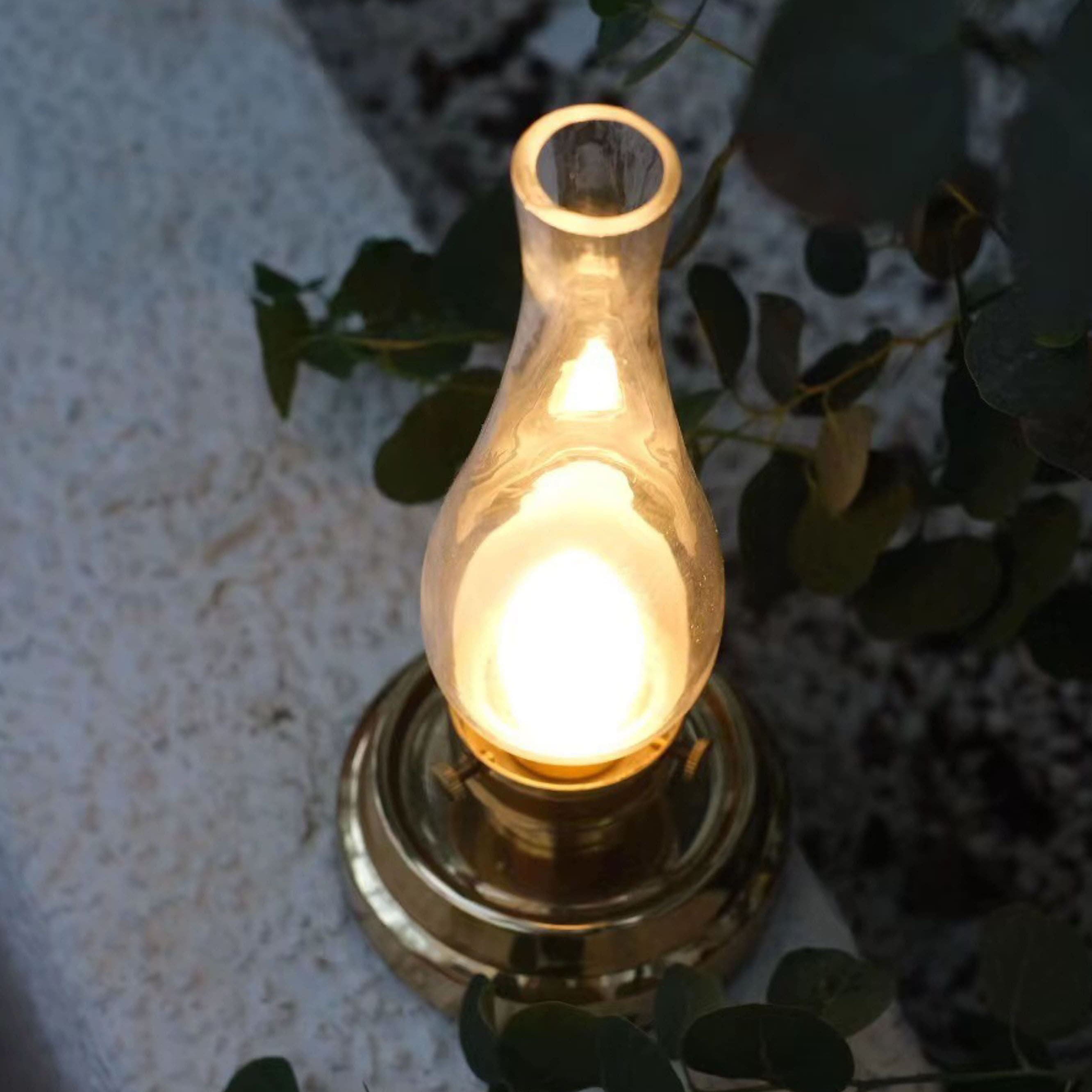 brass flameless kerosene oil lantern PatioEvening 01