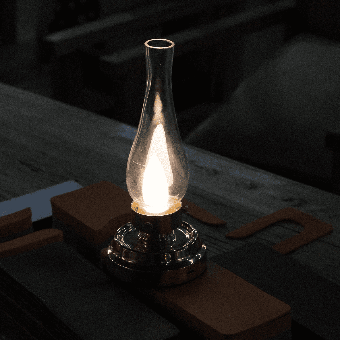 brass flameless kerosene oil lantern PatioEvening 03