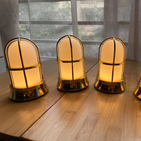 Portable Cordless Lamp - LED Brass Lantern