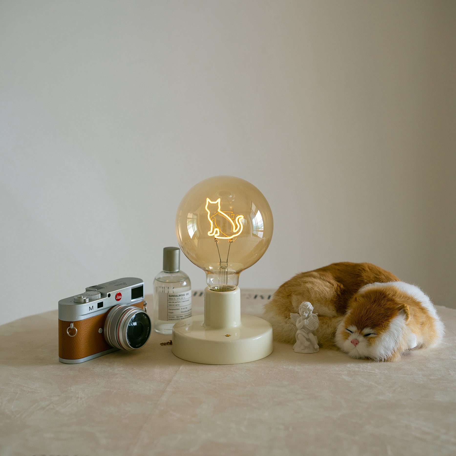 ceramic battery operated lamps for home cat bulb night light