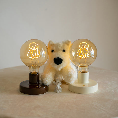 ceramic Decorative Battery Operated Lamps Dog Light Bulb