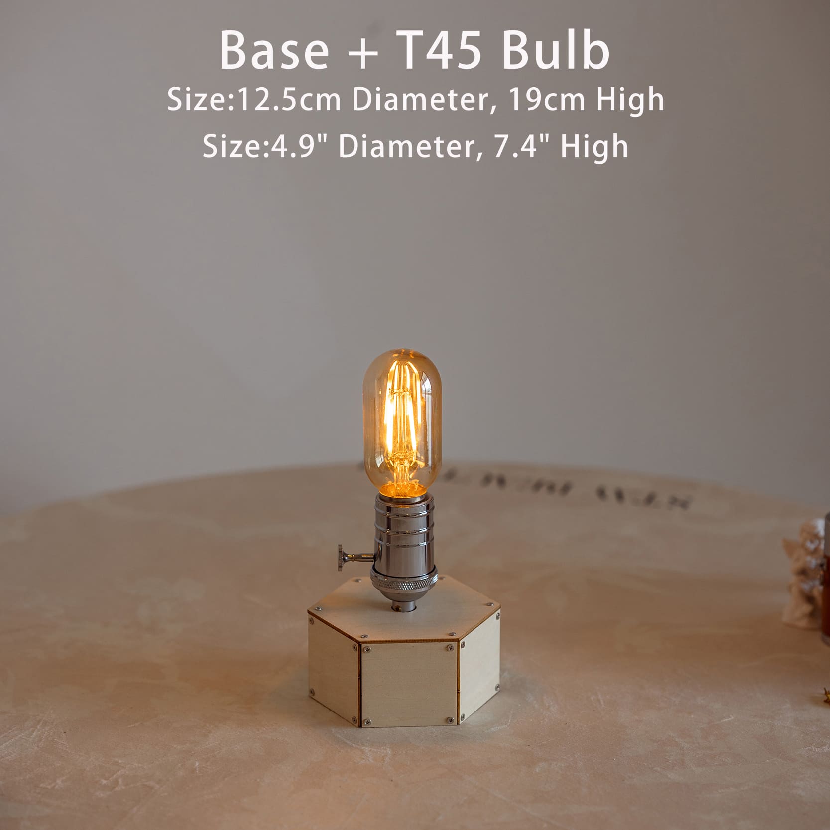 Battery Operated Edison Bulb Lamp - Cordless Farmhouse Lamp