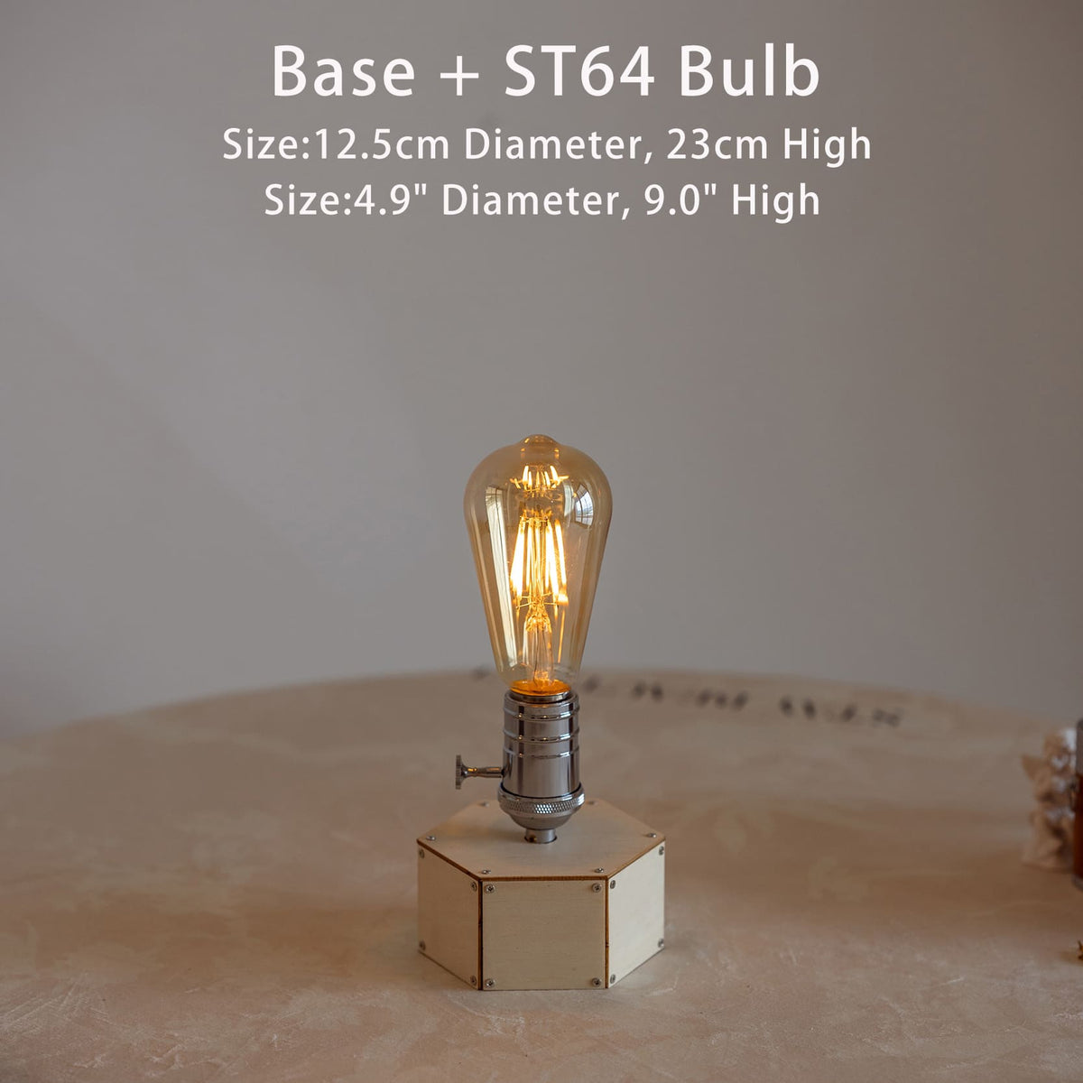 Battery Operated Edison Bulb Lamp - Cordless Farmhouse Lamp