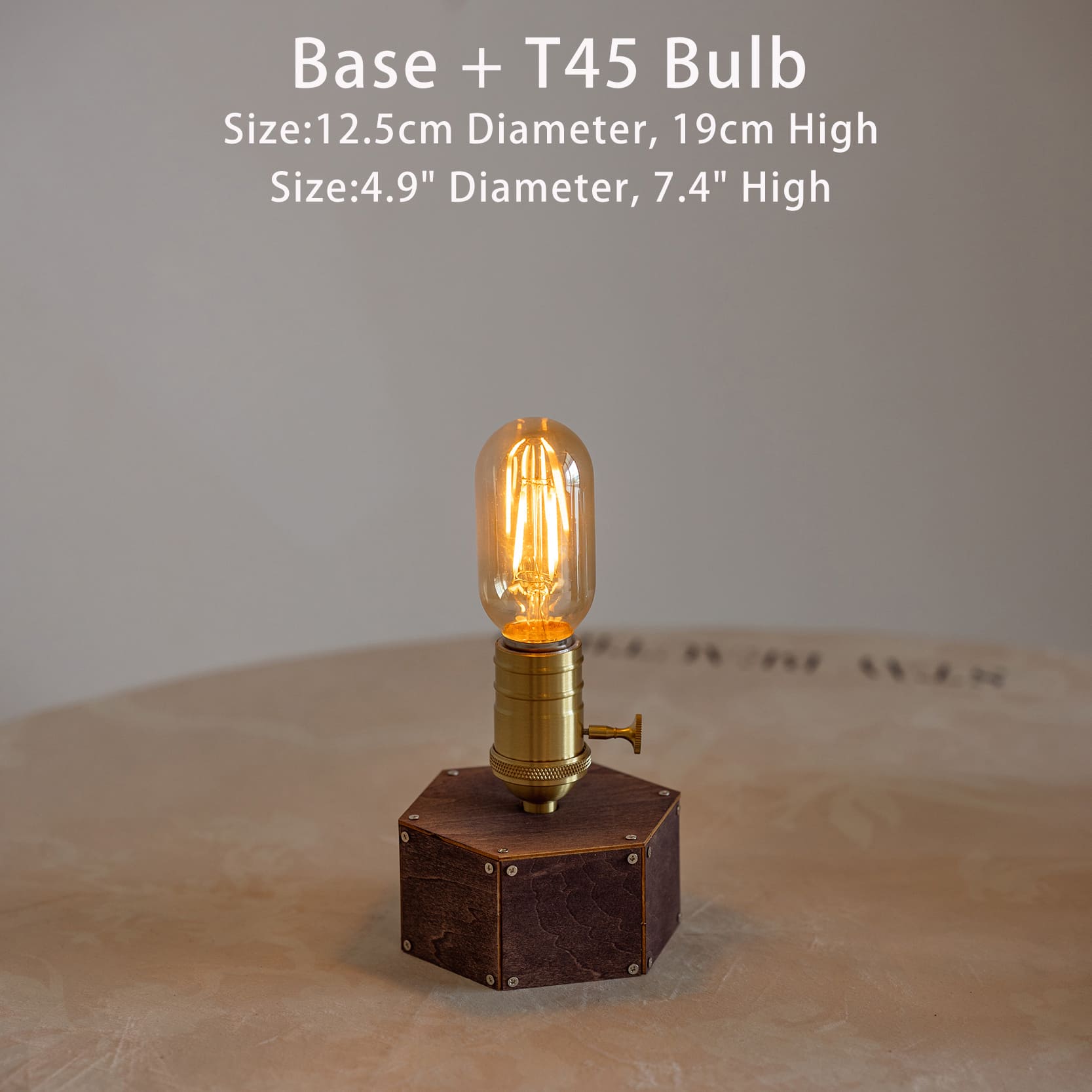 Battery Operated Edison Bulb Lamp - Cordless Farmhouse Lamp