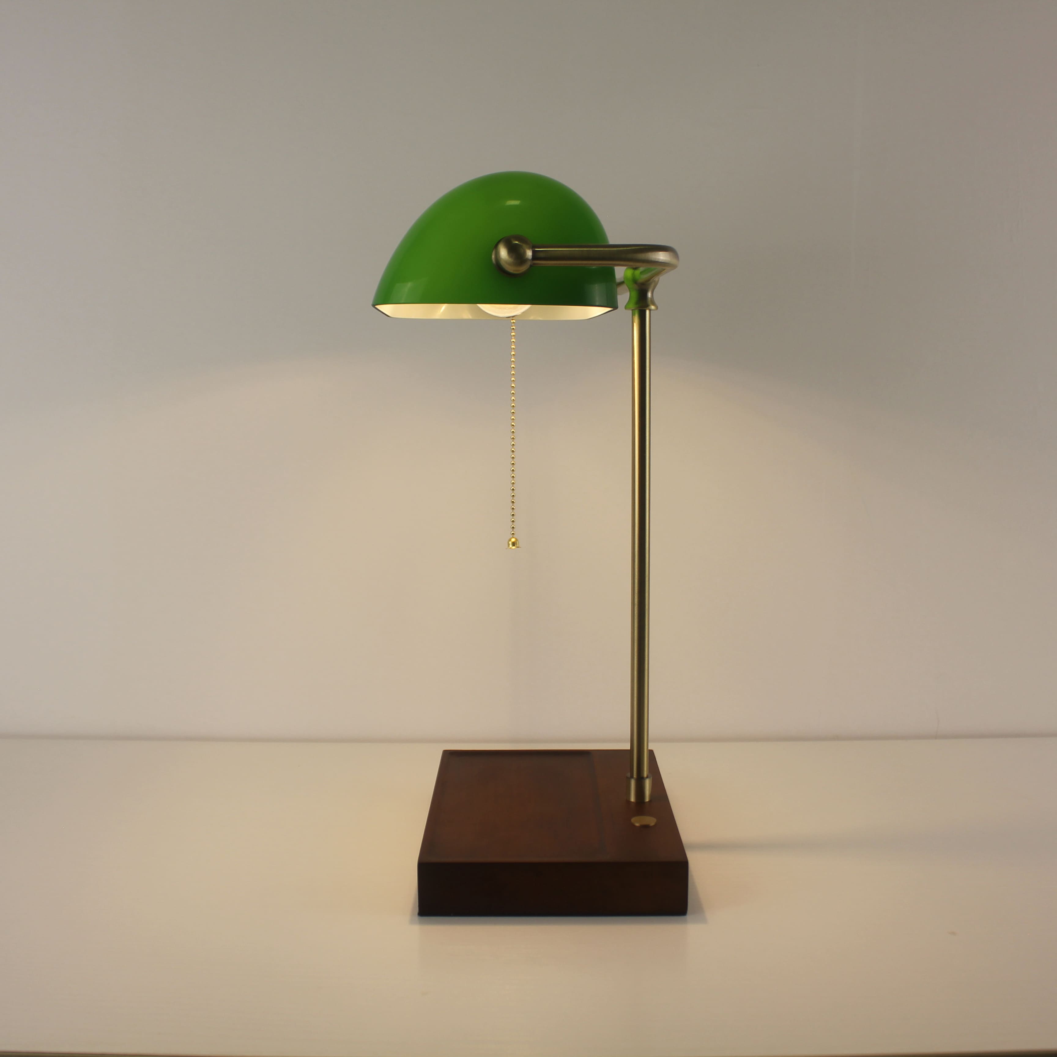 Battery Operated Green Lawyer Lamp - Recharge Green Office Desk Lamp