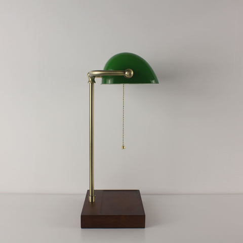 Battery Operated Green Lawyer Lamp - Recharge Green Office Desk Lamp