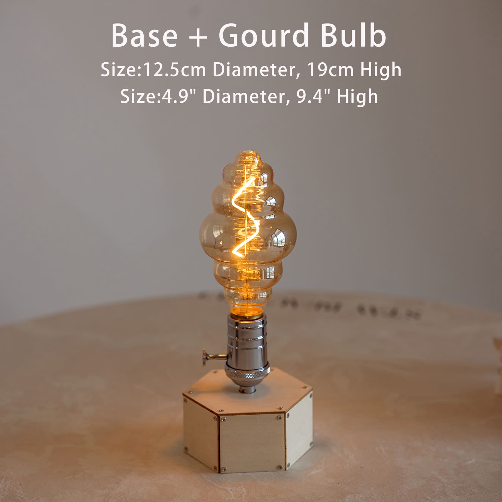 Battery Operated Edison Bulb Lamp - Cordless Farmhouse Lamp