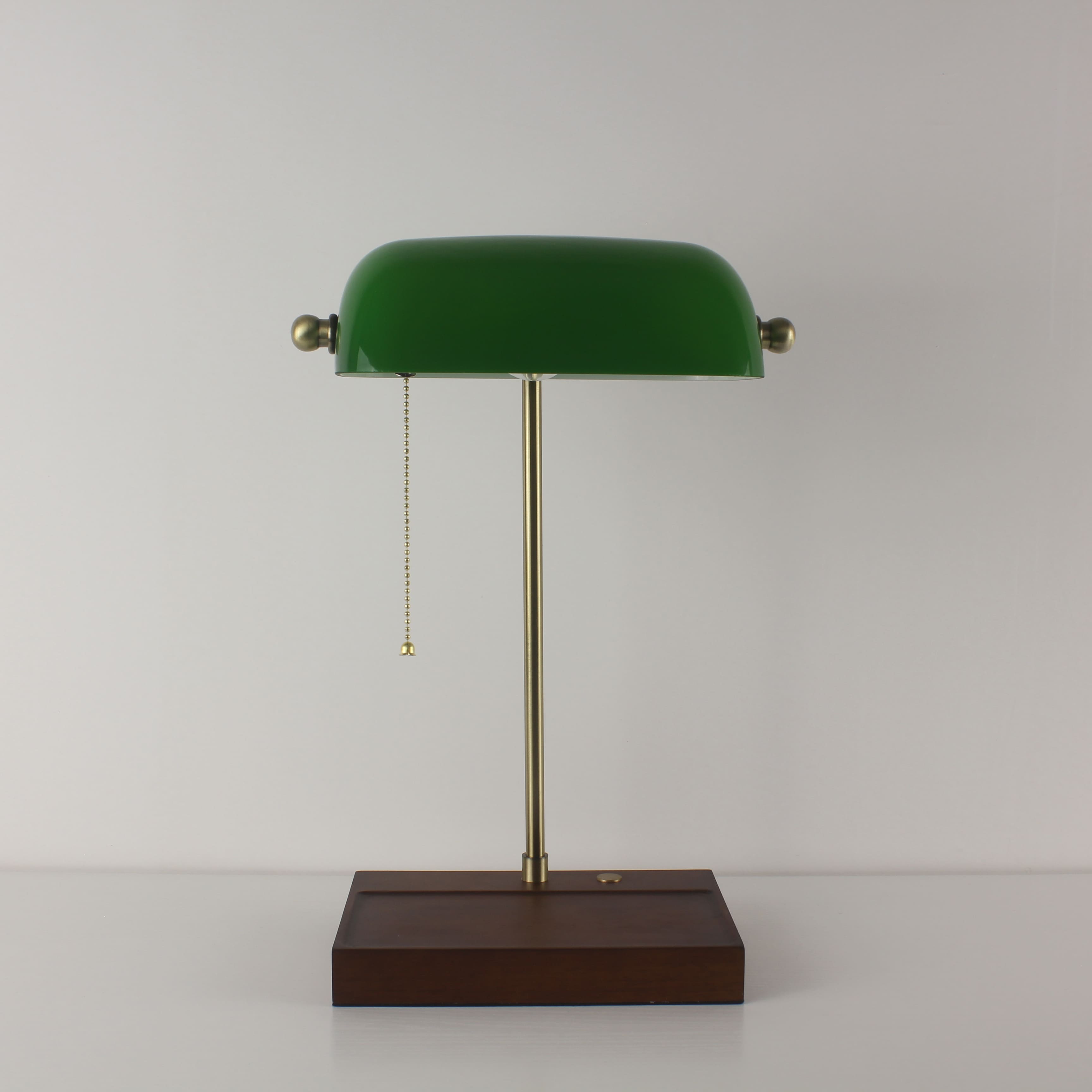 Battery Operated Green Lawyer Lamp - Recharge Green Office Desk Lamp