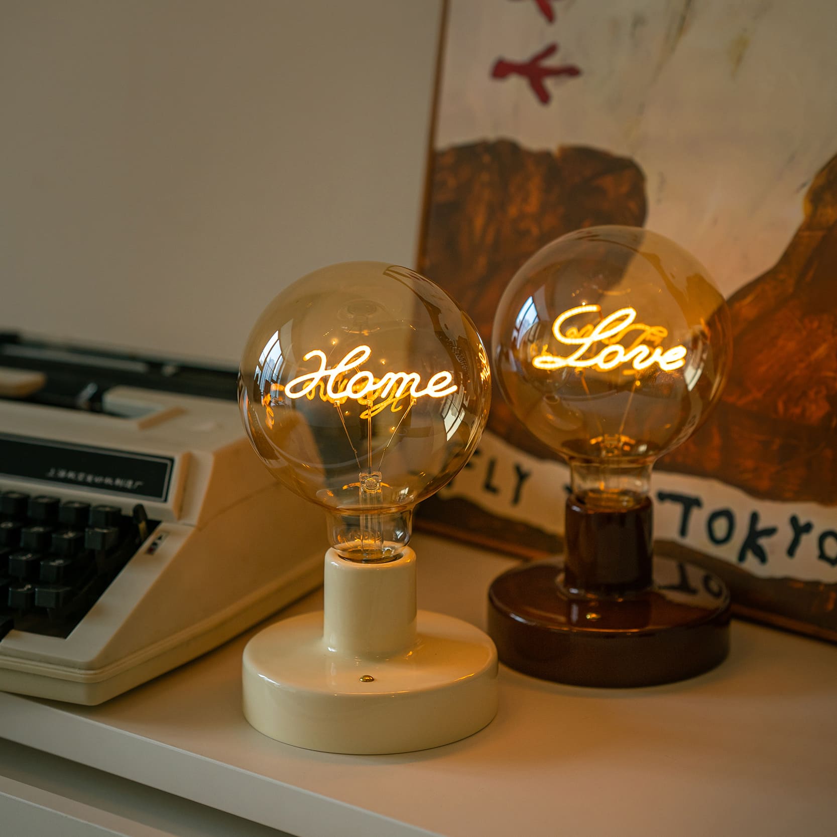 edison message bulb lamp