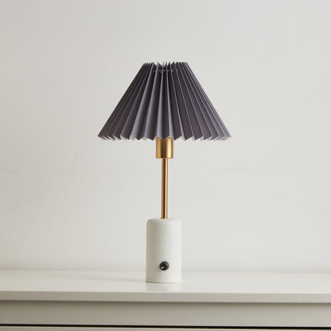 gray lampshade battery powered bedside table lamps