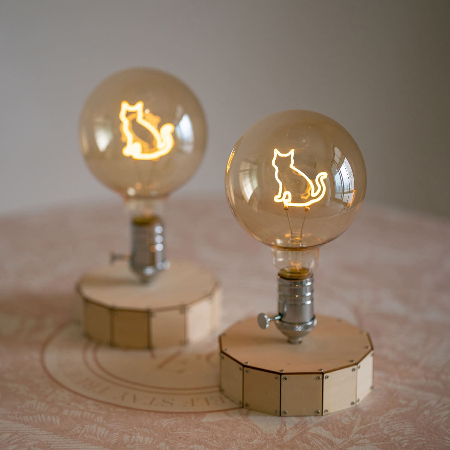 Cat Bulb Night Light Built-in Battery - Creative Filament Table Decor Light