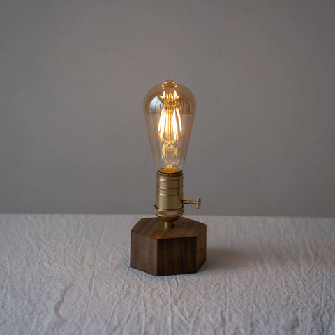 rechargeable battery powered bedside wooden lamp st64