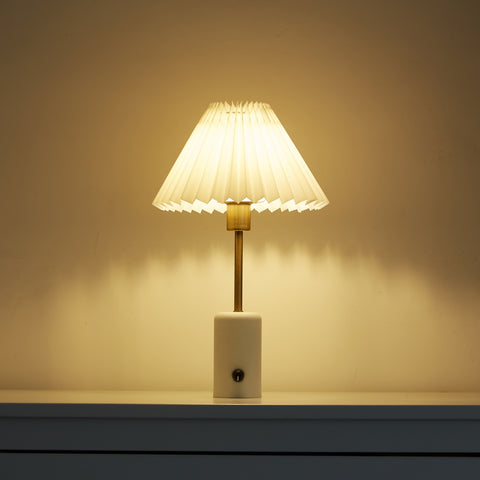 white lampshade battery operated bedside lamps