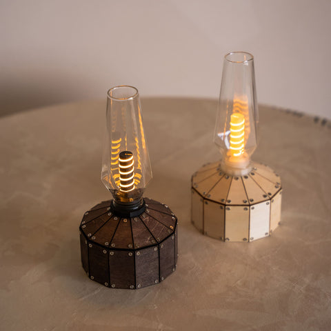 wooden Oil camping lantern