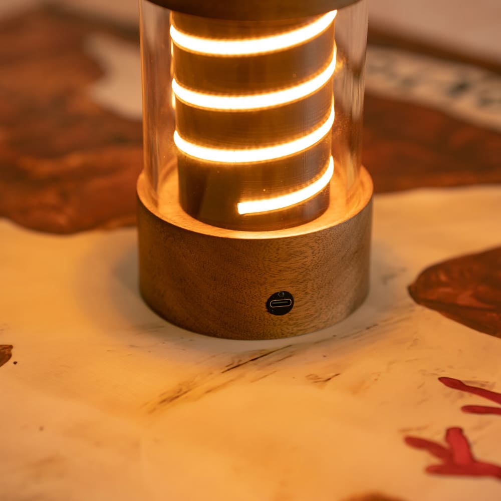 Wooden Camping Lamp