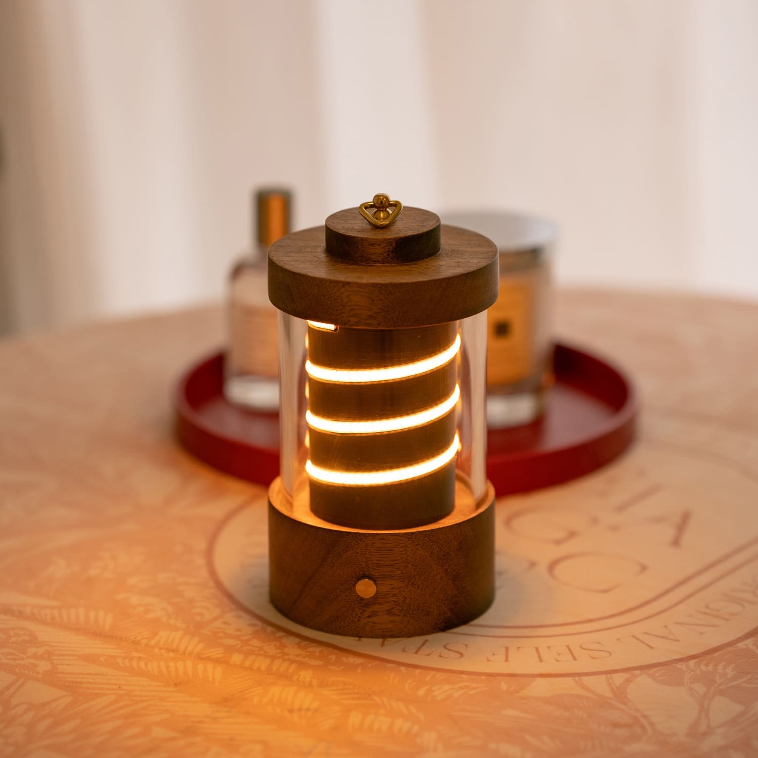 Wooden Camping Lantern Rechargeable Battery