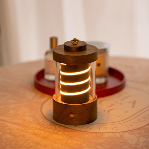 Wooden Camping Lantern Rechargeable Battery