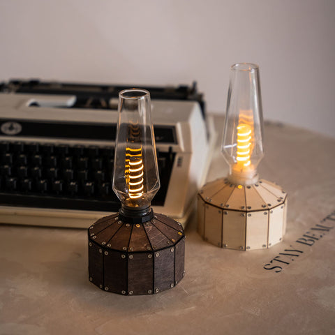 wooden decorative battery operated lamps