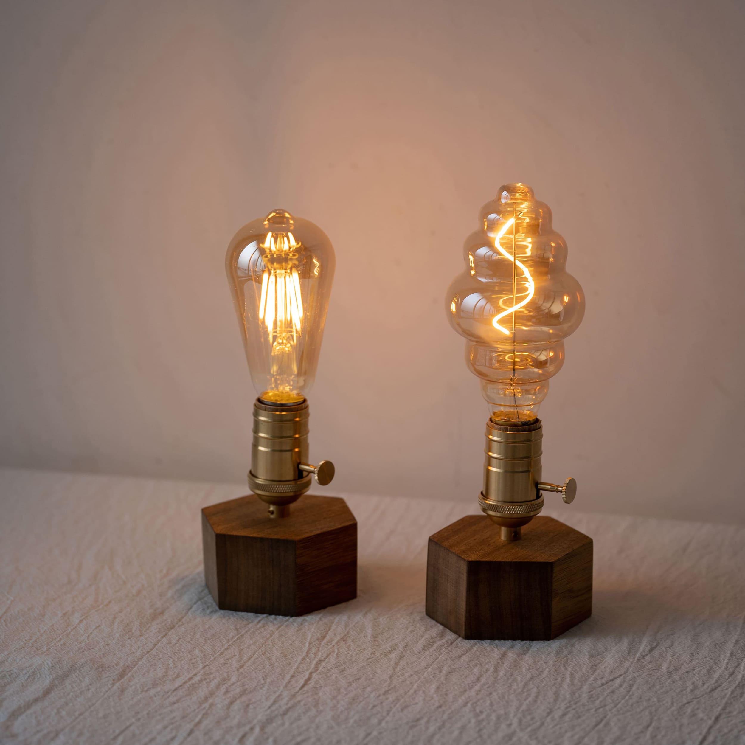 wooden edison bulb cordless table lamp st64