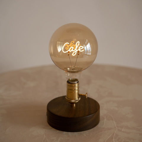 Word Bulb Wooden Night Light